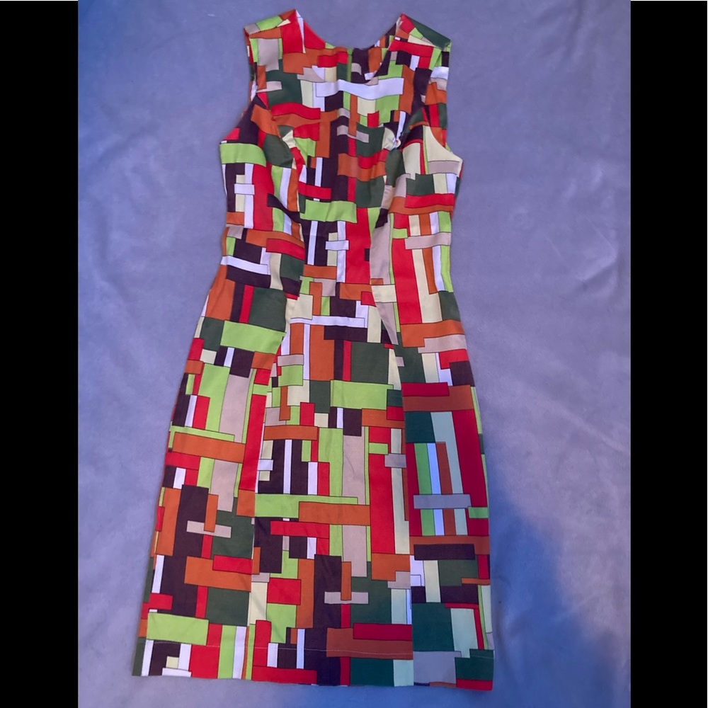multicolor classic vintage dress